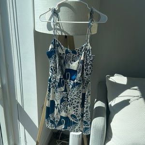 Reformation blue bird dress